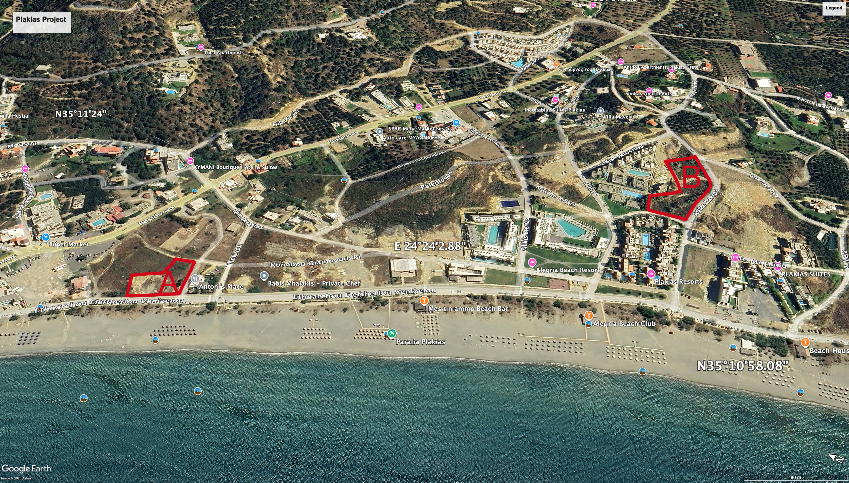 Plakias Project Map